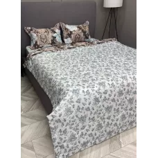 Комплект с одеялом KAZANOV.A Nano Cotton Air “Беатрис” (трюфель молоко), евро