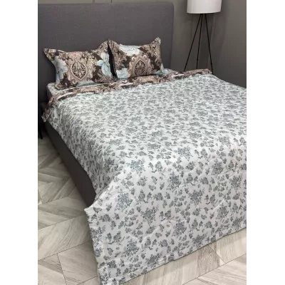 Комплект с одеялом KAZANOV.A Nano Cotton Air “Беатрис” (трюфель молоко), евро