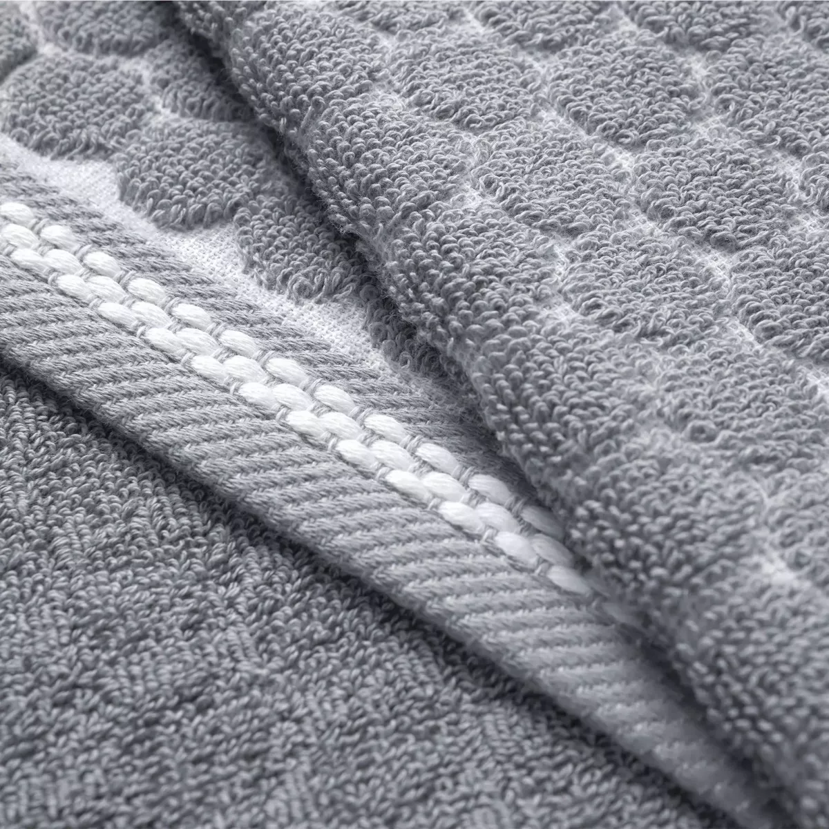 Набор полотенец Verossa "Dots tactille" Графит/Белый, 50х90 и 70х140