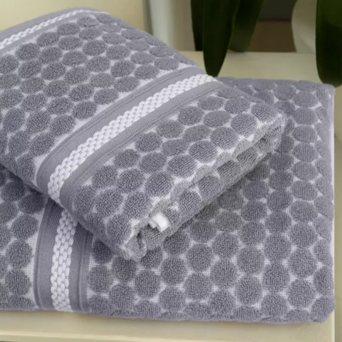 Набор полотенец Verossa "Dots tactille" Графит/Белый, 50х90 и 70х140