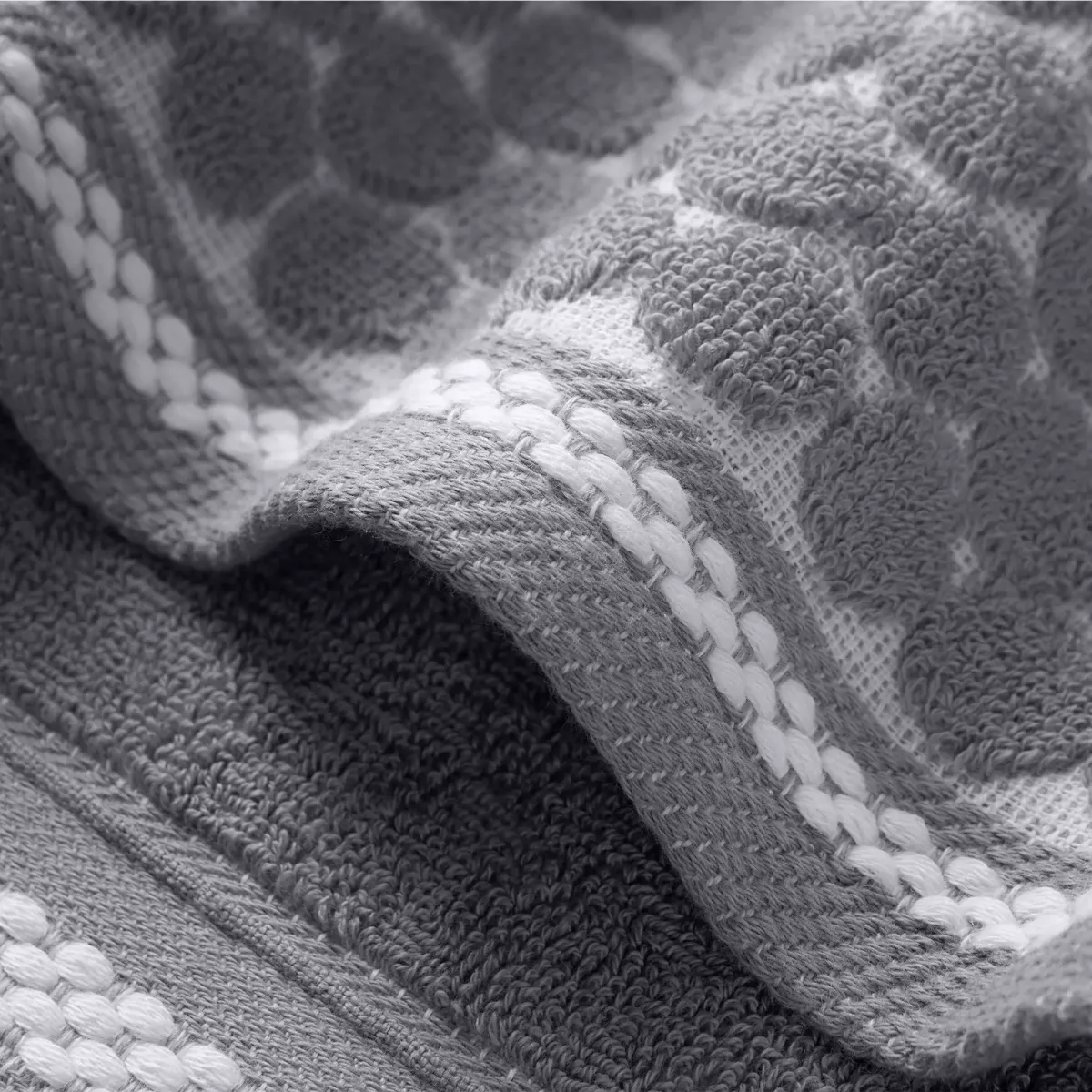 Набор полотенец Verossa "Dots tactille" Графит/Белый, 50х90 и 70х140