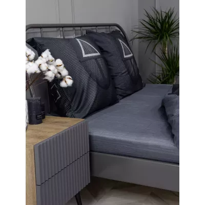 Комплект постельного белья Волшебная ночь Игра в кальмара "Over seer" (сатин), евро