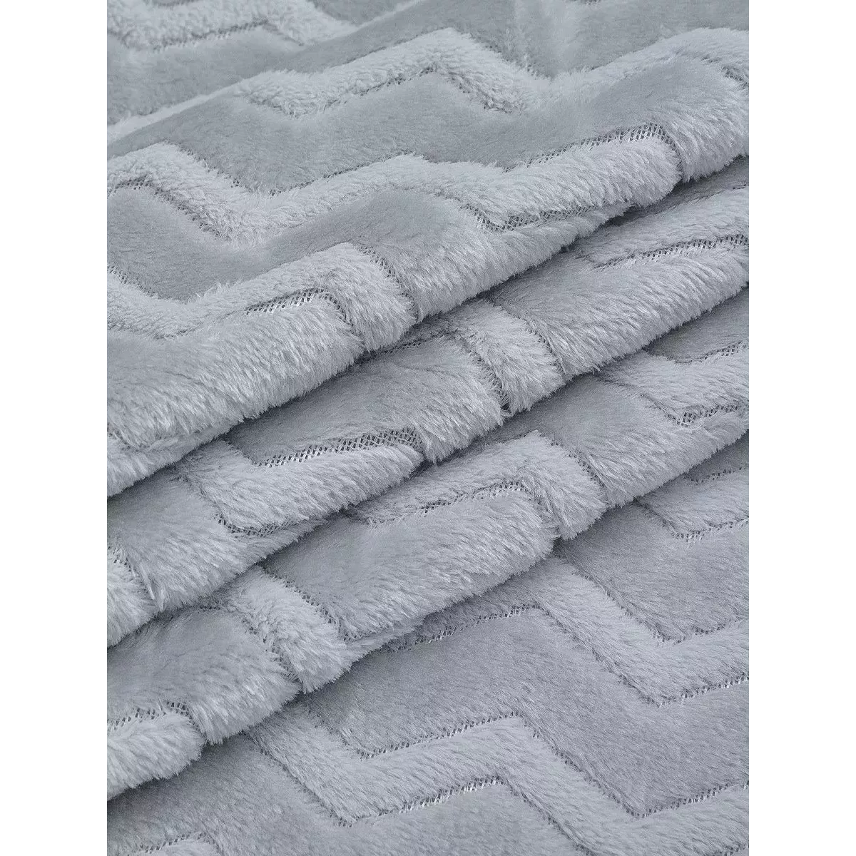 Плед TexRepublic "Зигзаг" серый, 200x220