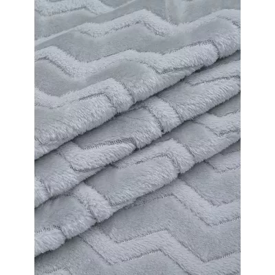 Плед TexRepublic "Зигзаг" серый, 200x220