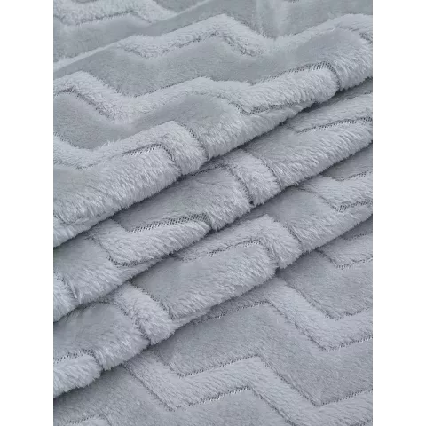 Плед TexRepublic "Зигзаг" серый, 200x220