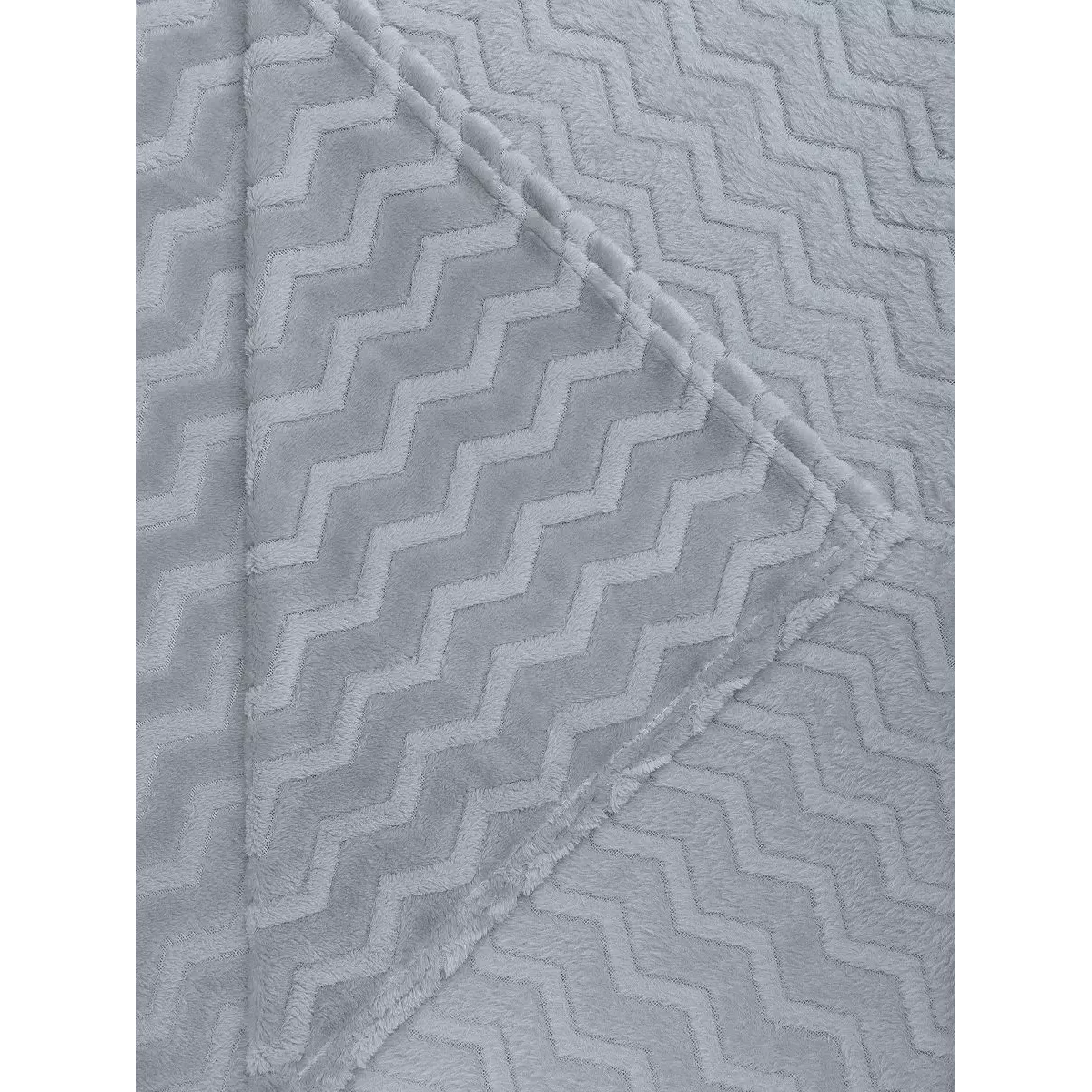 Плед TexRepublic "Зигзаг" серый, 200x220