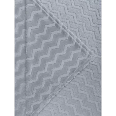 Плед TexRepublic "Зигзаг" серый, 200x220