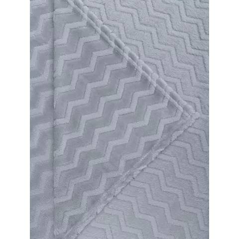 Плед TexRepublic "Зигзаг" серый, 200x220