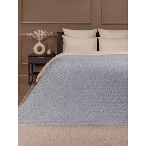 Плед TexRepublic "Зигзаг" серый, 200x220