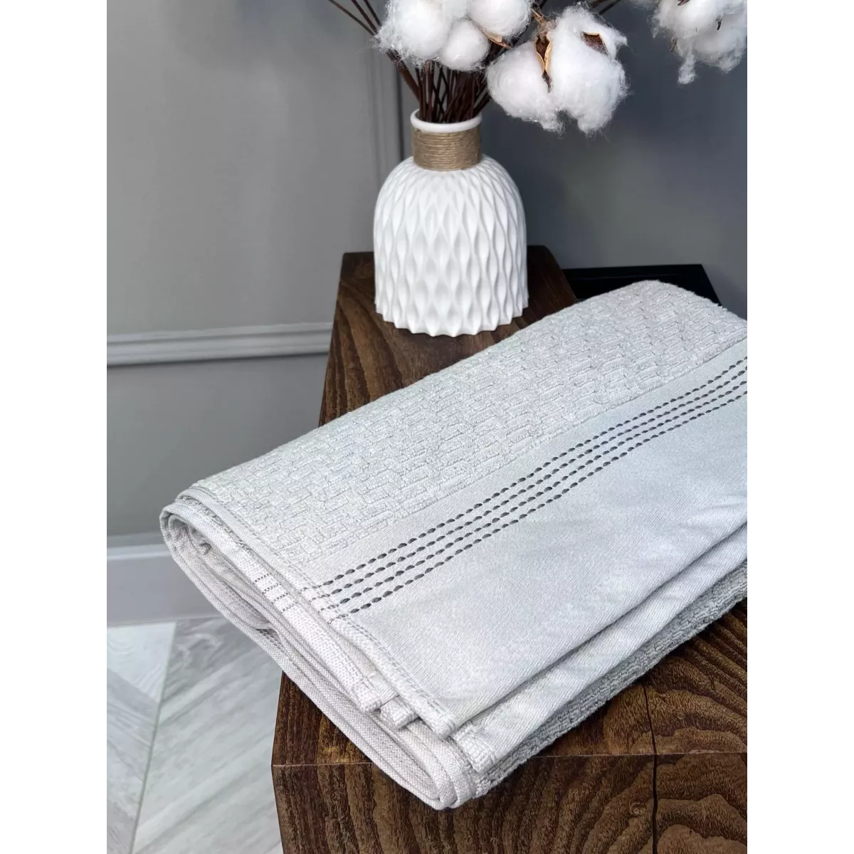 Махровое полотенце Comfort Life “Рольф” (серый), 70×140