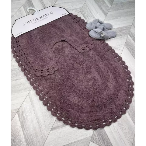 Набор ковриков для ванной Sofi de Marko “Olivia” (темно фиолет), 60х100 и 50х50