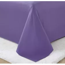 Комплект постельного белья Karteks "Сатин однотонный с кантом" (сиреневый) HK-05, евро