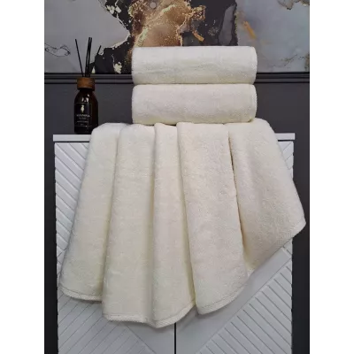Комплект полотенец Kazanov.a “Lavinia” (айвори), 50х90 и 70х140