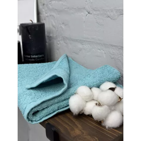 Махровое полотенце Туркмения (лазурный), 40х70