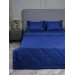 Комплект с одеялом DonCotton "Stripe Sateen" (cиний), евро