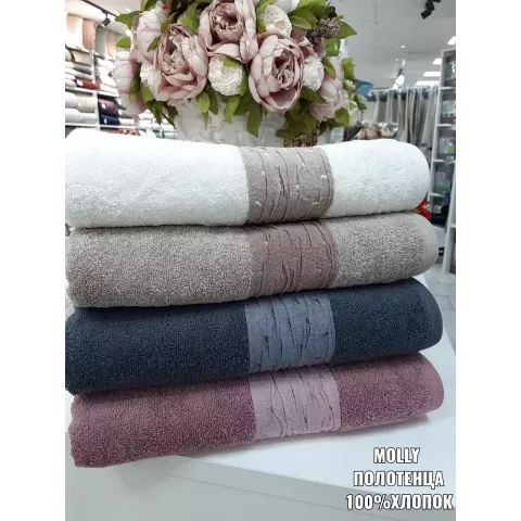 Махровое лицевое полотенце Sofi De Marko “Molly” (пепел роза), 50x90