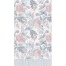 Вафельное полотенце Verossa "Птички серые 1", 40х70