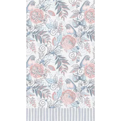 Вафельное полотенце Verossa "Птички серые 1", 40х70