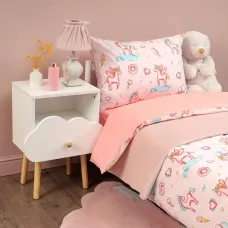 Комплект постельного белья Siberia Home “Единорог” (розовый), 1.5 спальный