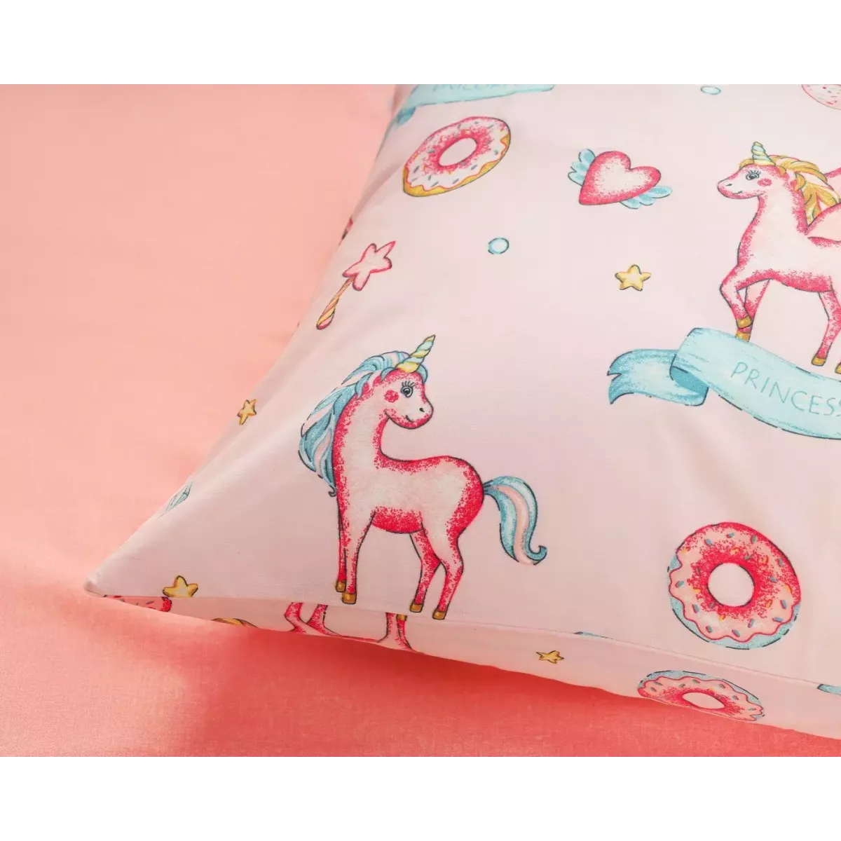 Комплект постельного белья Siberia Home “Единорог” (розовый), 1.5 спальный