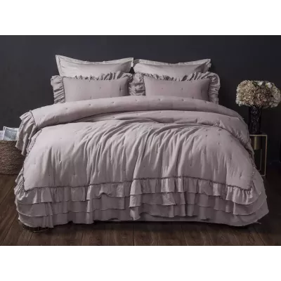 Комплект с одеялом KAZANOV.A Blamange (капучино), евро