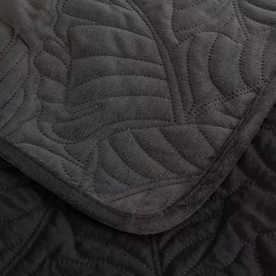 Велюровое покрывало Sofi De Marko “Мелисса” (черный), 240x260