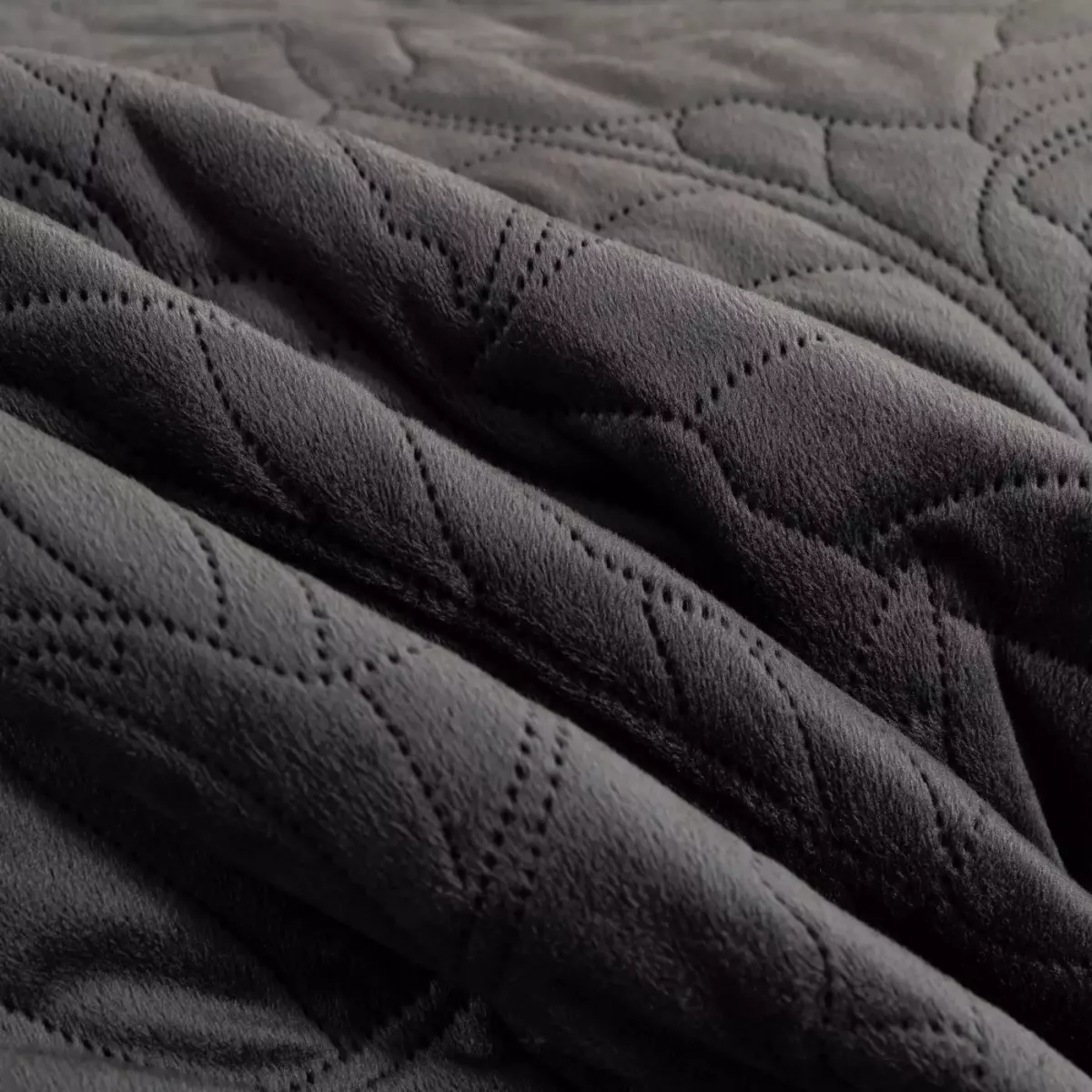 Велюровое покрывало Sofi De Marko “Мелисса” (черный), 240x260