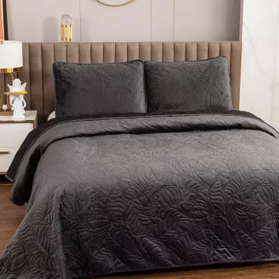 Велюровое покрывало Sofi De Marko “Мелисса” (черный), 240x260