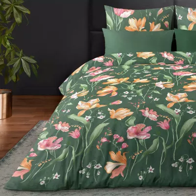 Комплект постельного белья Verossa Сатин "Wild tulip", (нав. 70/70), двухспальный