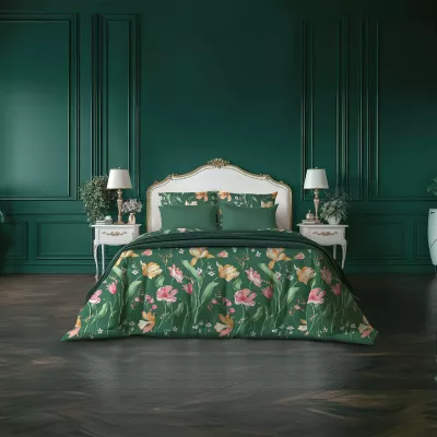 Комплект постельного белья Verossa Сатин "Wild tulip", (нав. 70/70), двухспальный
