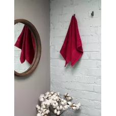 Махровое полотенце Туркмения (бордовый), 40х70