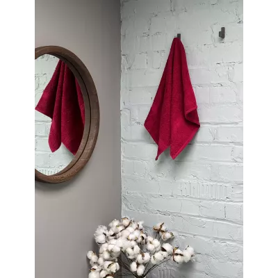 Махровое полотенце Туркмения (бордовый), 40х70