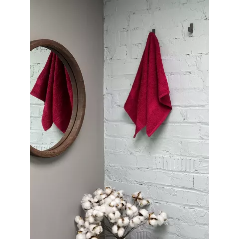 Махровое полотенце Туркмения (бордовый), 40х70