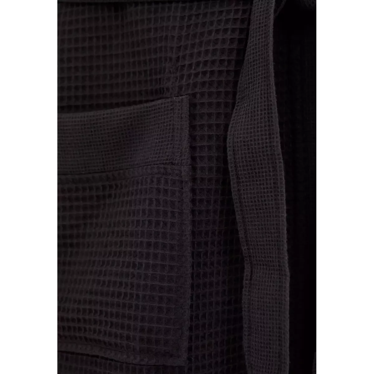 Халат вафельный с капюшоном Sofi de Marko “Гамлет” (черный)