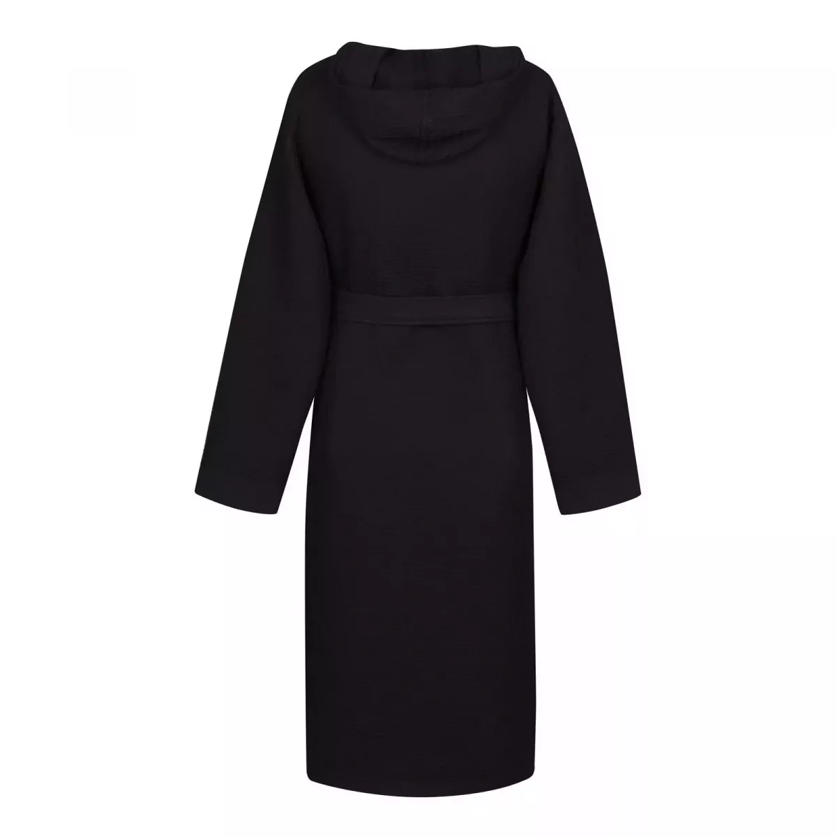 Халат вафельный с капюшоном Sofi de Marko “Гамлет” (черный)