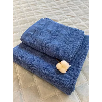 Махровое банное полотенце Verossa “Milano” (темно-лазурный), 70х140