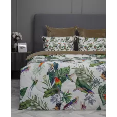 Комплект с одеялом KAZANOV.A “Колибри Каллиопа” бежевый жемчуг (египетский хлопок-велюр), 1.5 спальный