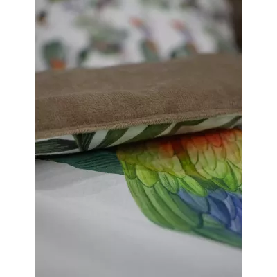 Комплект с одеялом KAZANOV.A “Колибри Каллиопа” бежевый жемчуг (египетский хлопок-велюр), 1.5 спальный