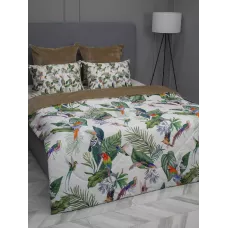 Комплект с одеялом KAZANOV.A “Колибри Каллиопа” бежевый жемчуг (египетский хлопок-велюр), 1.5 спальный