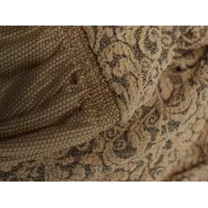 Чехол на угловой диван с оборкой Жаккард светло-бежевый