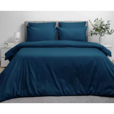 Комплект постельного белья Волшебная ночь Stripe "Deep blue", двуспальный