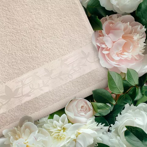 Набор полотенец Verossa "Bio" Светло-бежевый, 50х90 и 70х140