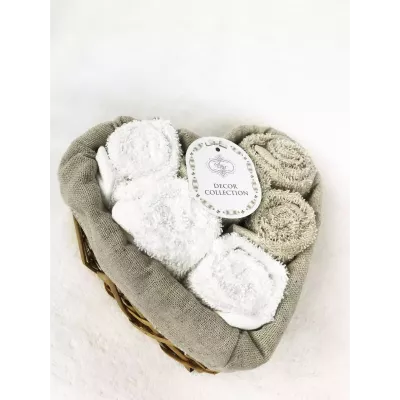 Комплект полотенец Sofi de marko “Амур” (капучино), 30x30 (6 шт)