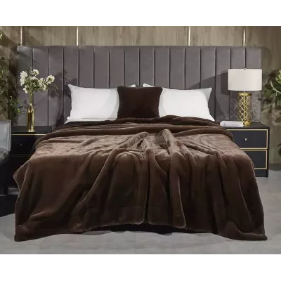 Плед меховой Sofi de Marko “Ричард” (шоколад), 210x230