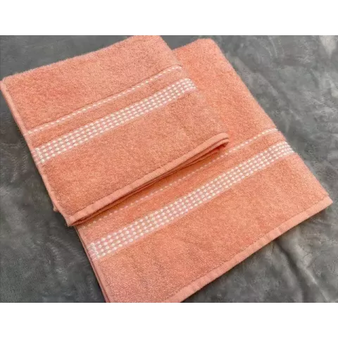 Махровое полотенце Самойловский текстиль "Лето" (розово-персиковый), 50х90