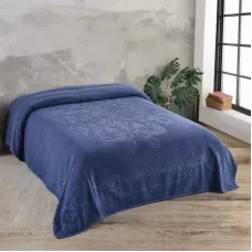 Махровое покрывало Karteks "Medallion" жаккард (синий), 160х220