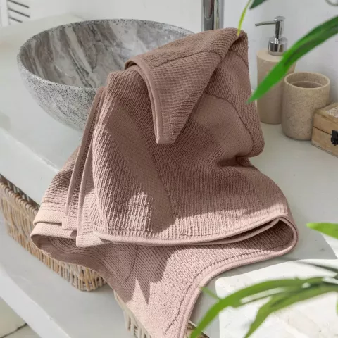 Махровое банное полотенце Verossa ”Wave Texture” (молочный шоколад), 70х140