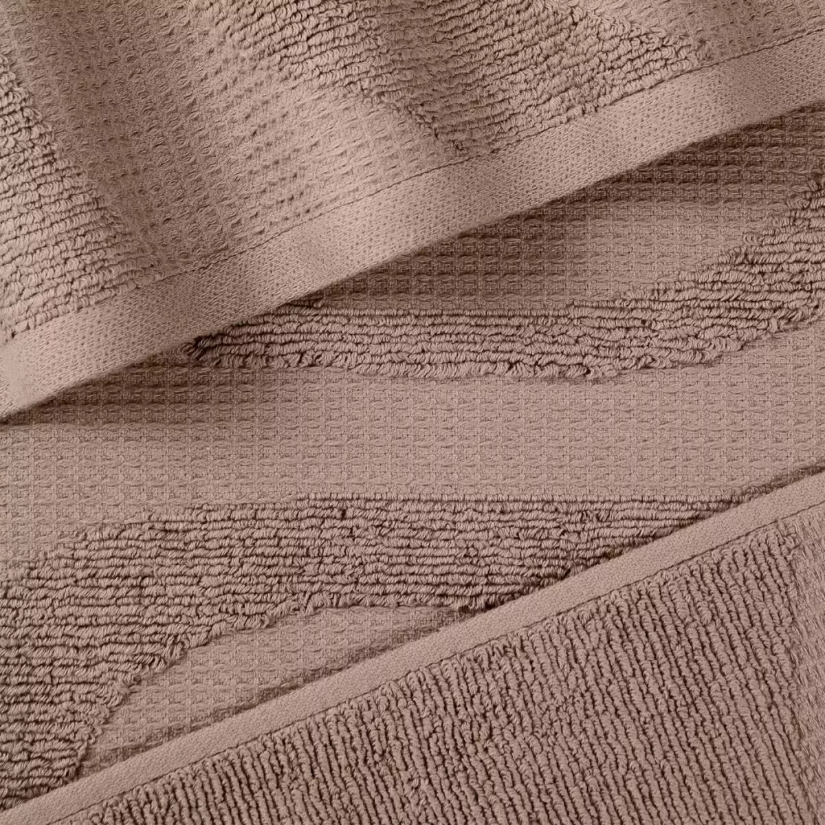 Махровое банное полотенце Verossa ”Wave Texture” (молочный шоколад), 70х140