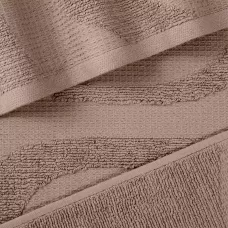 Махровое банное полотенце Verossa ”Wave Texture” (молочный шоколад), 70х140