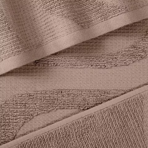 Махровое банное полотенце Verossa ”Wave Texture” (молочный шоколад), 70х140